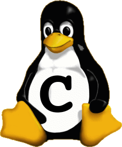 Tux Penguin with C on its belly